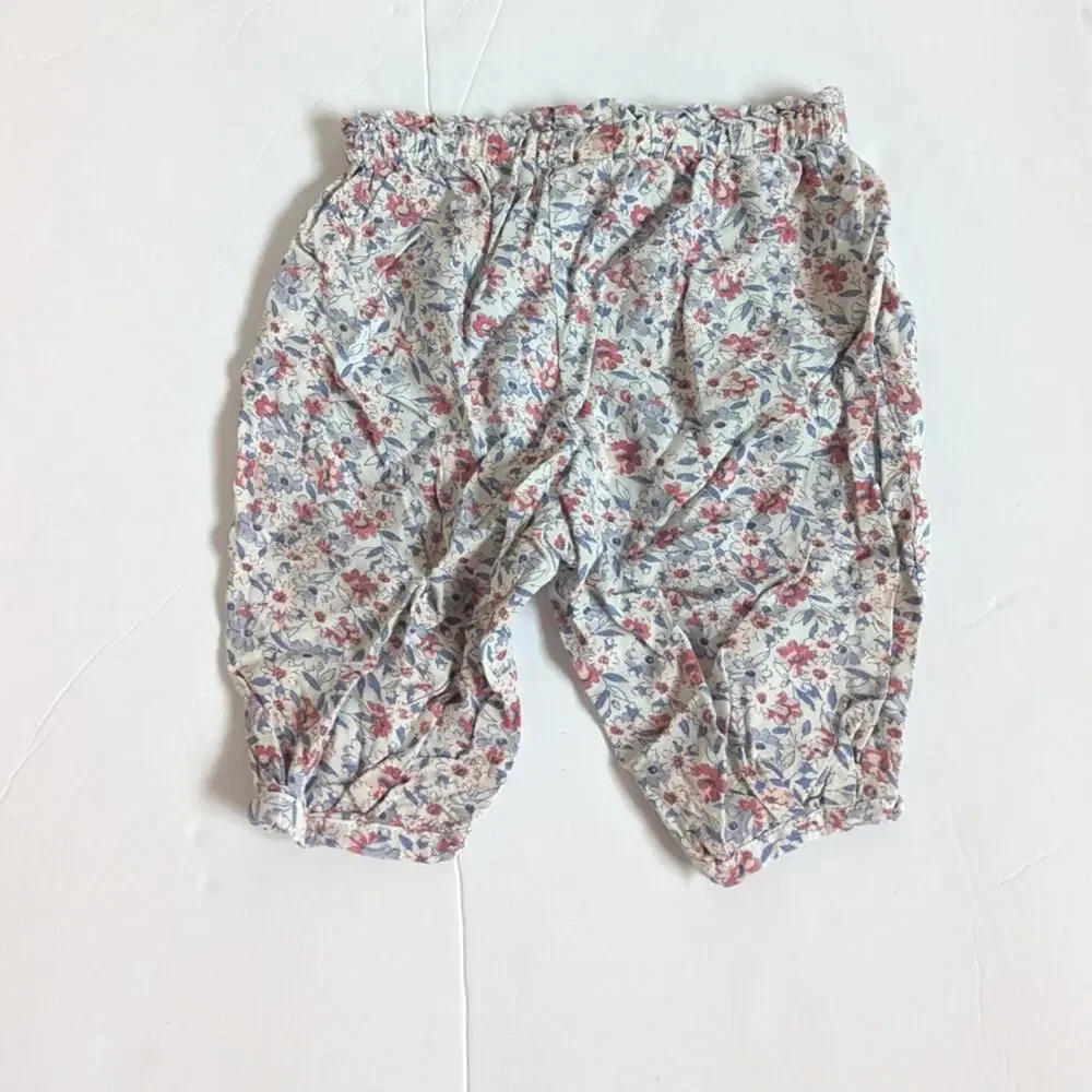 Ralph Lauren Baby Girls 6m Lightweight Blue Floral Pants Cottagecore Girly